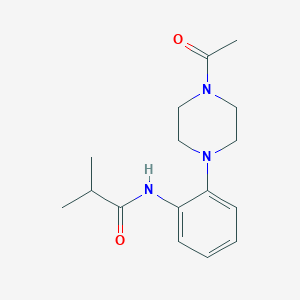 molecular formula C16H23N3O2 B4844877 N-[2-(4-acetyl-1-piperazinyl)phenyl]-2-methylpropanamide 