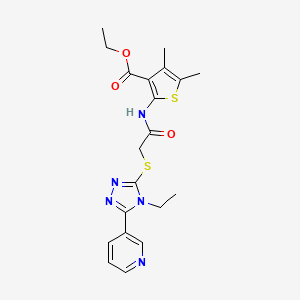 molecular formula C20H23N5O3S2 B4844885 ethyl 2-[({[4-ethyl-5-(3-pyridinyl)-4H-1,2,4-triazol-3-yl]thio}acetyl)amino]-4,5-dimethyl-3-thiophenecarboxylate 