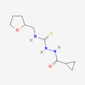 molecular formula C10H17N3O2S B4844913 2-(cyclopropylcarbonyl)-N-(tetrahydro-2-furanylmethyl)hydrazinecarbothioamide 