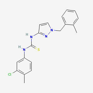 molecular formula C19H19ClN4S B4844915 N-(3-chloro-4-methylphenyl)-N'-[1-(2-methylbenzyl)-1H-pyrazol-3-yl]thiourea 