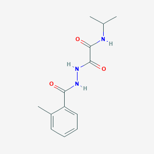 molecular formula C13H17N3O3 B4844919 N-isopropyl-2-[2-(2-methylbenzoyl)hydrazino]-2-oxoacetamide 