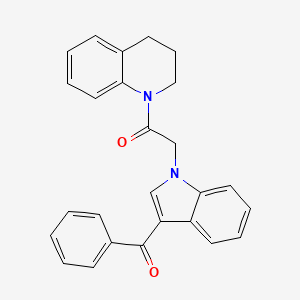 molecular formula C26H22N2O2 B4844924 {1-[2-(3,4-dihydro-1(2H)-quinolinyl)-2-oxoethyl]-1H-indol-3-yl}(phenyl)methanone 