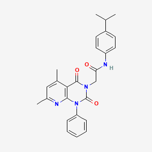 molecular formula C26H26N4O3 B4844934 2-(5,7-dimethyl-2,4-dioxo-1-phenyl-1,4-dihydropyrido[2,3-d]pyrimidin-3(2H)-yl)-N-(4-isopropylphenyl)acetamide 