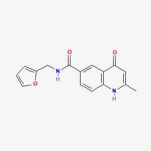 molecular formula C16H14N2O3 B4844981 N-(2-furylmethyl)-4-hydroxy-2-methyl-6-quinolinecarboxamide 