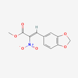 molecular formula C11H9NO6 B4844984 methyl 3-(1,3-benzodioxol-5-yl)-2-nitroacrylate 