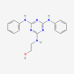 molecular formula C17H18N6O B4844998 2-[(4,6-dianilino-1,3,5-triazin-2-yl)amino]ethanol 