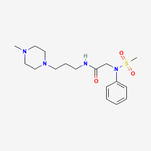 molecular formula C17H28N4O3S B4845013 N~1~-[3-(4-methyl-1-piperazinyl)propyl]-N~2~-(methylsulfonyl)-N~2~-phenylglycinamide 