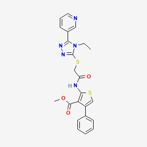 methyl 2-[({[4-ethyl-5-(3-pyridinyl)-4H-1,2,4-triazol-3-yl]thio}acetyl)amino]-4-phenyl-3-thiophenecarboxylate