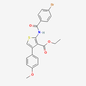 molecular formula C21H18BrNO4S B4845119 ethyl 2-[(4-bromobenzoyl)amino]-4-(4-methoxyphenyl)-3-thiophenecarboxylate 