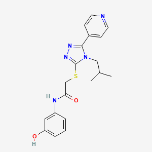 molecular formula C19H21N5O2S B4845121 N-(3-hydroxyphenyl)-2-{[4-isobutyl-5-(4-pyridinyl)-4H-1,2,4-triazol-3-yl]thio}acetamide 