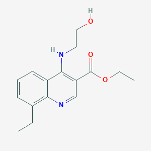 molecular formula C16H20N2O3 B4845145 ethyl 8-ethyl-4-[(2-hydroxyethyl)amino]-3-quinolinecarboxylate 