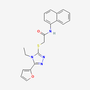molecular formula C20H18N4O2S B4845151 2-{[4-ethyl-5-(2-furyl)-4H-1,2,4-triazol-3-yl]thio}-N-1-naphthylacetamide CAS No. 618413-14-2
