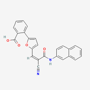 molecular formula C25H16N2O4 B4845168 2-{5-[2-cyano-3-(2-naphthylamino)-3-oxo-1-propen-1-yl]-2-furyl}benzoic acid 