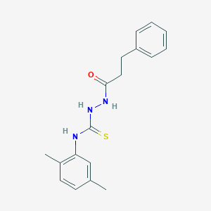 molecular formula C18H21N3OS B4845187 N-(2,5-dimethylphenyl)-2-(3-phenylpropanoyl)hydrazinecarbothioamide 