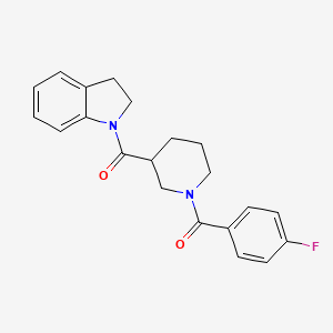 molecular formula C21H21FN2O2 B4845198 1-{[1-(4-fluorobenzoyl)-3-piperidinyl]carbonyl}indoline 