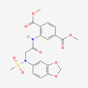 dimethyl 2-{[N-1,3-benzodioxol-5-yl-N-(methylsulfonyl)glycyl]amino}terephthalate