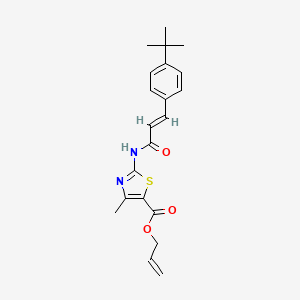 molecular formula C21H24N2O3S B4845241 allyl 2-{[3-(4-tert-butylphenyl)acryloyl]amino}-4-methyl-1,3-thiazole-5-carboxylate 