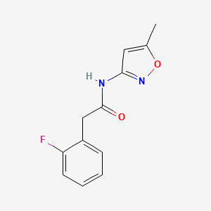 molecular formula C12H11FN2O2 B4845242 2-(2-fluorophenyl)-N-(5-methyl-3-isoxazolyl)acetamide 