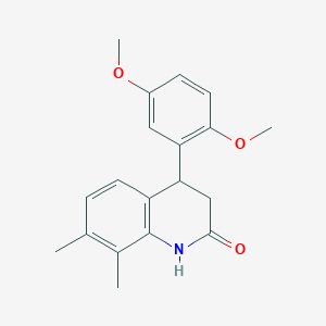molecular formula C19H21NO3 B4845267 4-(2,5-dimethoxyphenyl)-7,8-dimethyl-3,4-dihydro-2(1H)-quinolinone 