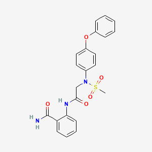 2-{[N-(methylsulfonyl)-N-(4-phenoxyphenyl)glycyl]amino}benzamide