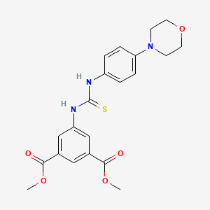 molecular formula C21H23N3O5S B4845273 dimethyl 5-[({[4-(4-morpholinyl)phenyl]amino}carbonothioyl)amino]isophthalate 