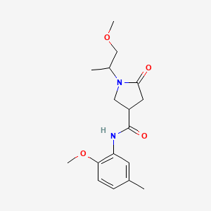 molecular formula C17H24N2O4 B4845295 1-(2-methoxy-1-methylethyl)-N-(2-methoxy-5-methylphenyl)-5-oxopyrrolidine-3-carboxamide 