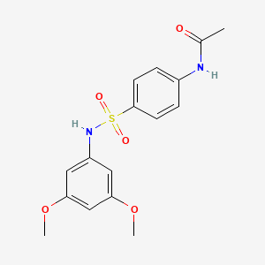 molecular formula C16H18N2O5S B4845302 N-(4-{[(3,5-二甲氧基苯基)氨基]磺酰}苯基)乙酰胺 
