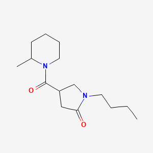 molecular formula C15H26N2O2 B4845310 1-butyl-4-[(2-methyl-1-piperidinyl)carbonyl]-2-pyrrolidinone 