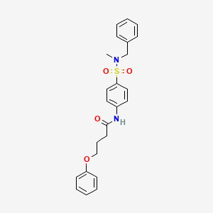 molecular formula C24H26N2O4S B4845321 N-(4-{[benzyl(methyl)amino]sulfonyl}phenyl)-4-phenoxybutanamide 