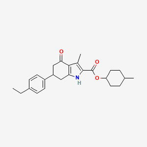 4-methylcyclohexyl 6-(4-ethylphenyl)-3-methyl-4-oxo-4,5,6,7-tetrahydro-1H-indole-2-carboxylate