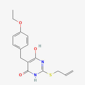 molecular formula C16H18N2O3S B4845346 2-(allylthio)-5-(4-ethoxybenzyl)-4,6-pyrimidinediol 