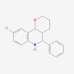 9-chloro-5-phenyl-3,4,4a,5,6,10b-hexahydro-2H-pyrano[3,2-c]quinoline