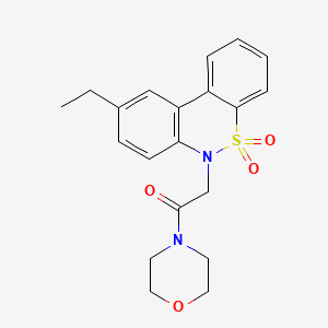 molecular formula C20H22N2O4S B4845418 9-ethyl-6-[2-(4-morpholinyl)-2-oxoethyl]-6H-dibenzo[c,e][1,2]thiazine 5,5-dioxide 