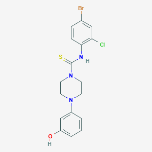 N-(4-bromo-2-chlorophenyl)-4-(3-hydroxyphenyl)-1-piperazinecarbothioamide