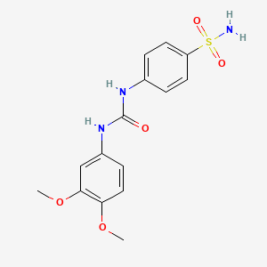 molecular formula C15H17N3O5S B4845440 4-({[(3,4-dimethoxyphenyl)amino]carbonyl}amino)benzenesulfonamide 