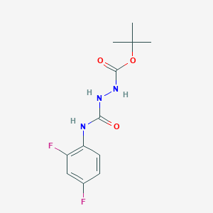 molecular formula C12H15F2N3O3 B4845453 tert-butyl 2-{[(2,4-difluorophenyl)amino]carbonyl}hydrazinecarboxylate 