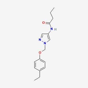 molecular formula C16H21N3O2 B4845454 N-{1-[(4-ethylphenoxy)methyl]-1H-pyrazol-4-yl}butanamide 