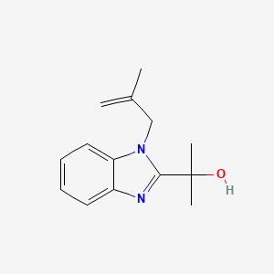 molecular formula C14H18N2O B4845507 2-[1-(2-methyl-2-propen-1-yl)-1H-benzimidazol-2-yl]-2-propanol 