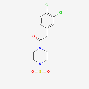 molecular formula C13H16Cl2N2O3S B4845513 1-[(3,4-dichlorophenyl)acetyl]-4-(methylsulfonyl)piperazine 