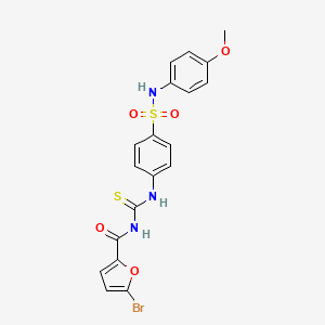 molecular formula C19H16BrN3O5S2 B4845531 5-bromo-N-{[(4-{[(4-methoxyphenyl)amino]sulfonyl}phenyl)amino]carbonothioyl}-2-furamide 