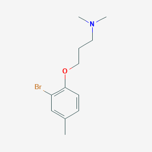 molecular formula C12H18BrNO B4845560 3-(2-bromo-4-methylphenoxy)-N,N-dimethyl-1-propanamine 