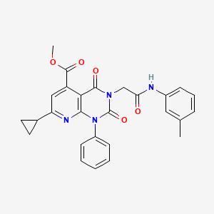 molecular formula C27H24N4O5 B4845591 methyl 7-cyclopropyl-3-{2-[(3-methylphenyl)amino]-2-oxoethyl}-2,4-dioxo-1-phenyl-1,2,3,4-tetrahydropyrido[2,3-d]pyrimidine-5-carboxylate 