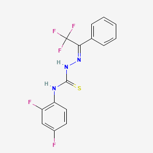 molecular formula C15H10F5N3S B4845600 2,2,2-trifluoro-1-phenyl-1-ethanone N-(2,4-difluorophenyl)thiosemicarbazone 