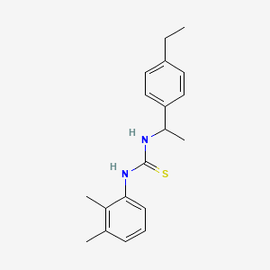 molecular formula C19H24N2S B4845618 N-(2,3-dimethylphenyl)-N'-[1-(4-ethylphenyl)ethyl]thiourea 