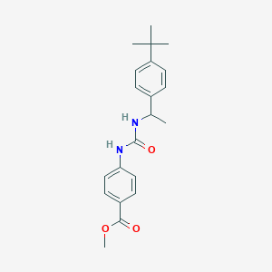 molecular formula C21H26N2O3 B4845629 methyl 4-[({[1-(4-tert-butylphenyl)ethyl]amino}carbonyl)amino]benzoate 