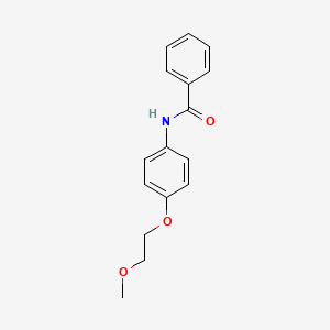 molecular formula C16H17NO3 B4845694 N-[4-(2-methoxyethoxy)phenyl]benzamide 