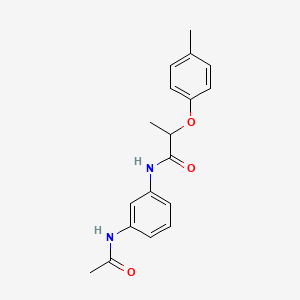 molecular formula C18H20N2O3 B4845710 N-[3-(acetylamino)phenyl]-2-(4-methylphenoxy)propanamide 