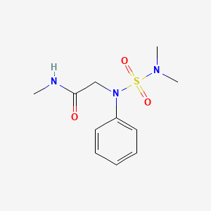 molecular formula C11H17N3O3S B4845717 N~2~-[(dimethylamino)sulfonyl]-N~1~-methyl-N~2~-phenylglycinamide 