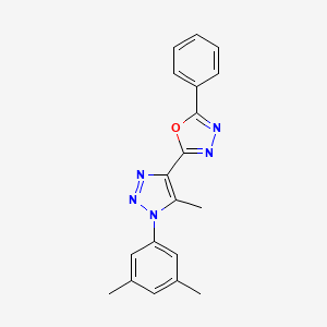 molecular formula C19H17N5O B4845733 2-[1-(3,5-dimethylphenyl)-5-methyl-1H-1,2,3-triazol-4-yl]-5-phenyl-1,3,4-oxadiazole 