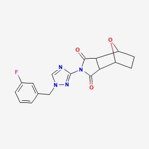 molecular formula C17H15FN4O3 B4845741 4-[1-(3-fluorobenzyl)-1H-1,2,4-triazol-3-yl]-10-oxa-4-azatricyclo[5.2.1.0~2,6~]decane-3,5-dione 